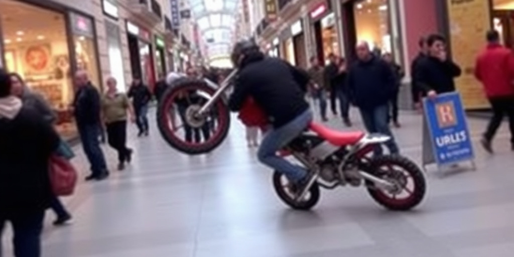 Undicenne cade da quattro metri in centro commerciale a Napoli dopo collisione con parapetto su mini motocross