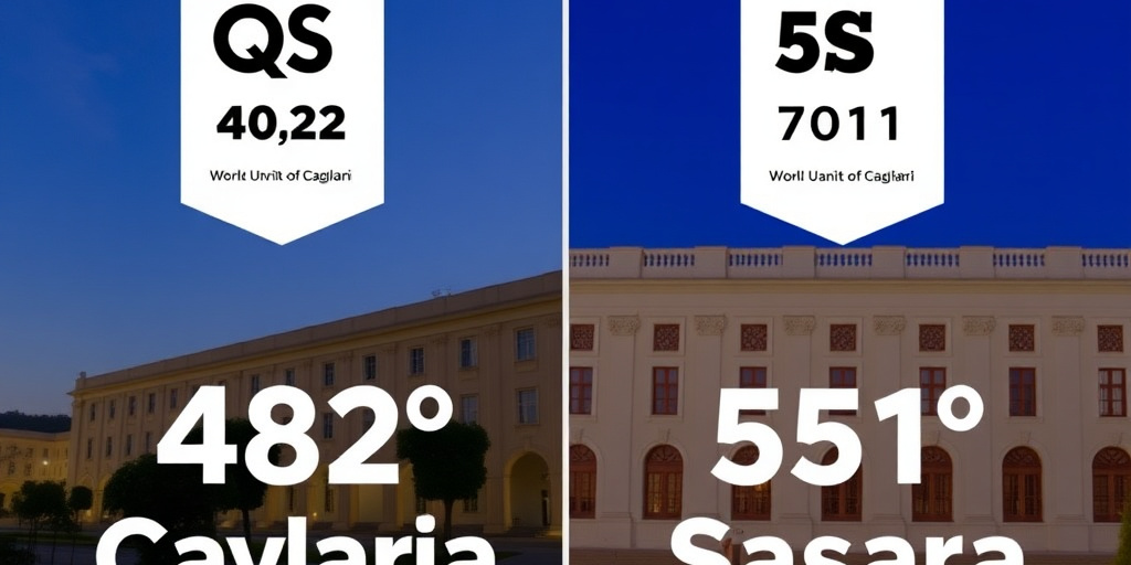 Università di Cagliari e Sassari nella classifica QS 2026: 482° e 551° in Europa