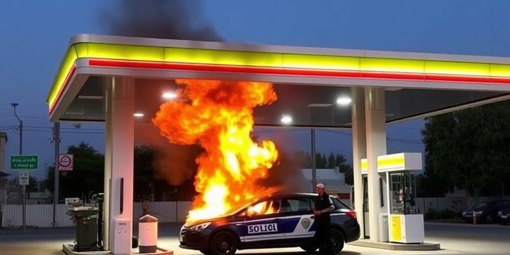 Uomo versa benzina su poliziotto e lo incendia in stazione di servizio a Kiryat
