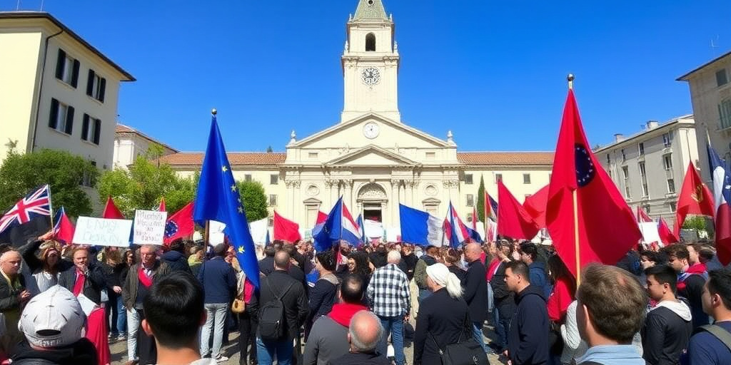Ventimiglia: centinaio di cittadini protestano contro la visita di un europarlamentare
