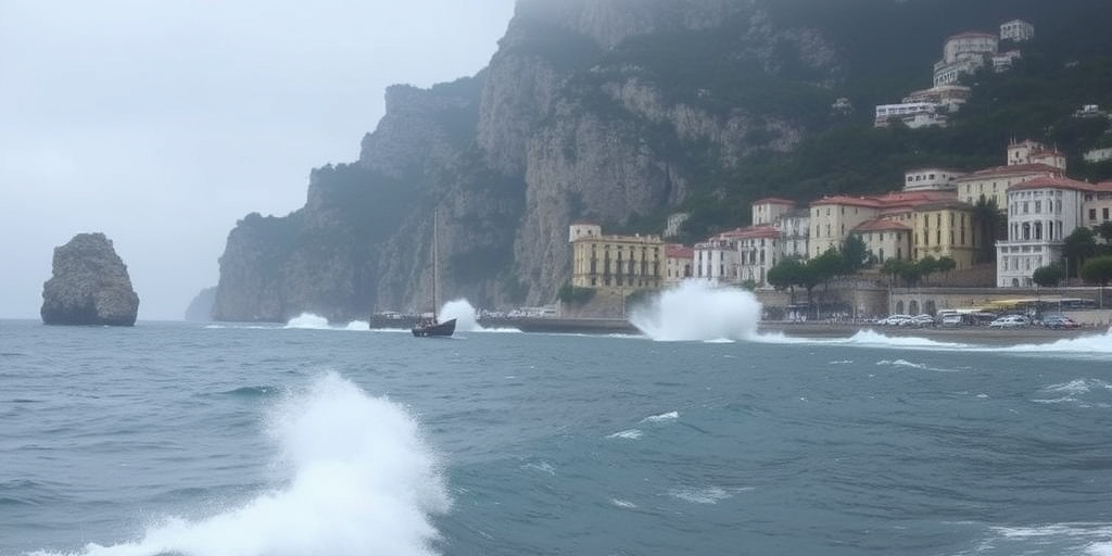 Vento intenso e onde alte isolano Ischia, Capri e Procida