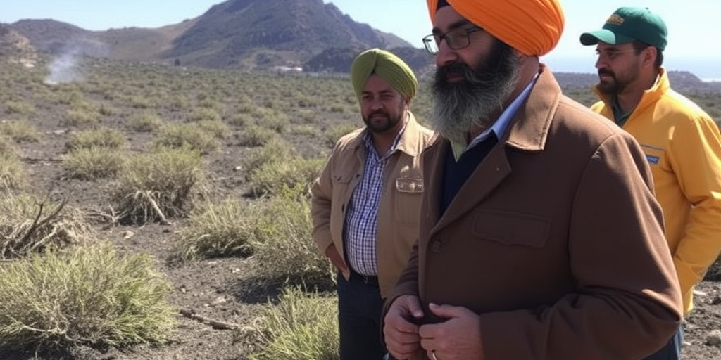 Vice Ministro Singh visita le zone colpite da incendi nel Western Cape