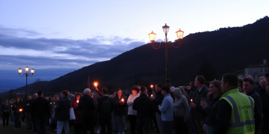 Viterbo partecipa a flashmob per ricordare le vittime di Crans‑Montana, AR Security accende candela