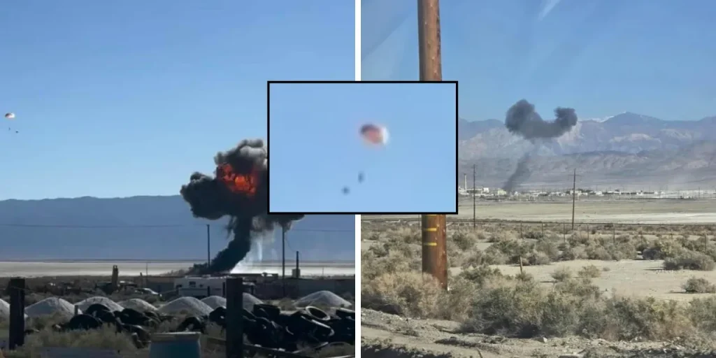 F-16 degli Stati Uniti cade in California: pilota in salvo con lesioni lievi