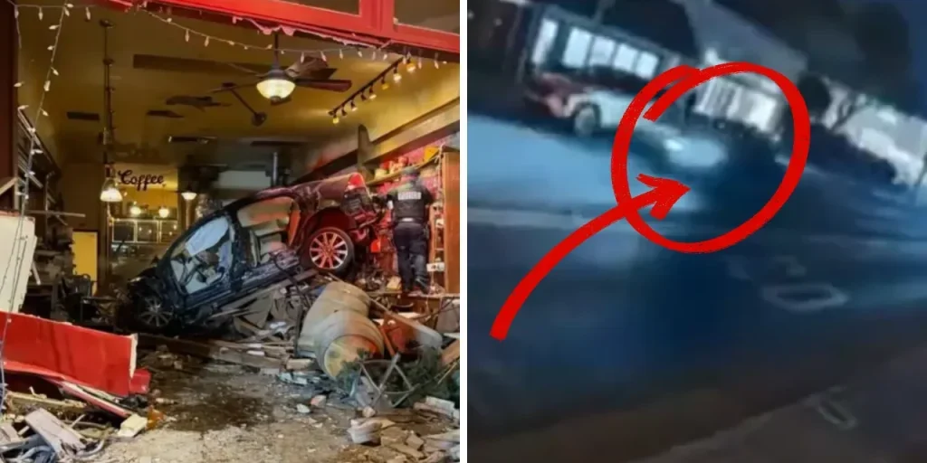 Incidente notturno in California: 90enne guida che urta caffetteria