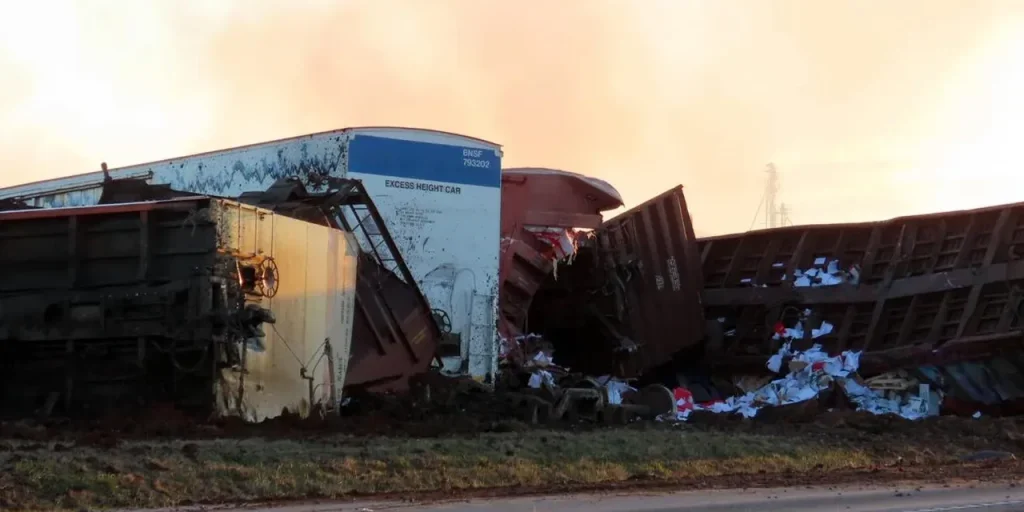 Treno fuori binario in Kentucky rilascia gas di biossido di zolfo: avviso di non uscire di casa