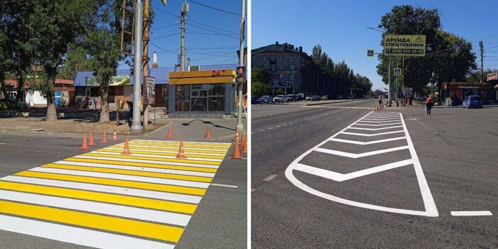 В Мариуполе установили почти 500 новых знаков и нанесли более 10 000 квадратных метров дорожной разметки