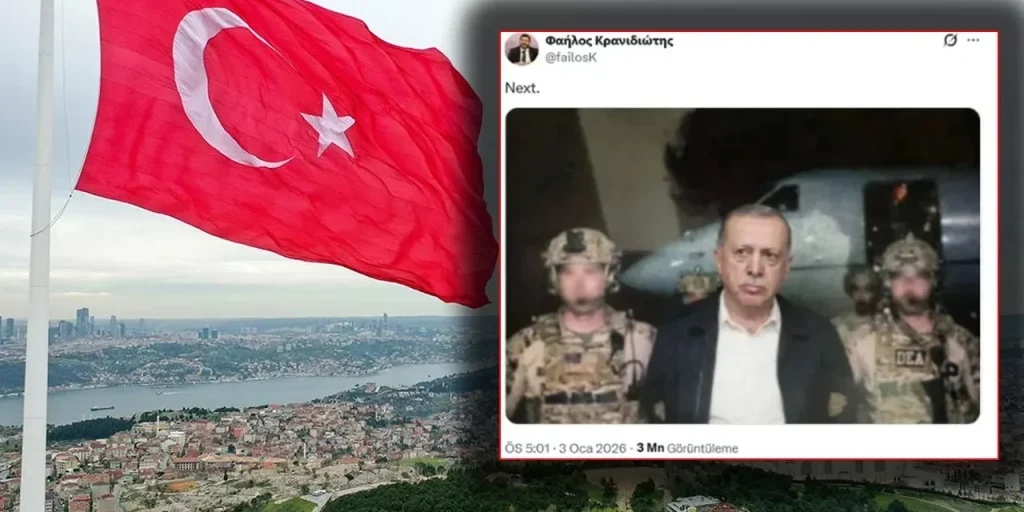 Politico greco condivide immagine AI del presidente turco, suscitando reazioni in Turchia