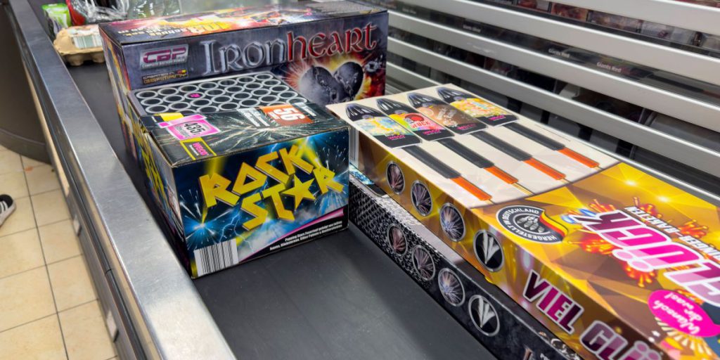 La maggior parte dei fuochi d'artificio venduti in Germania proviene dalla Cina