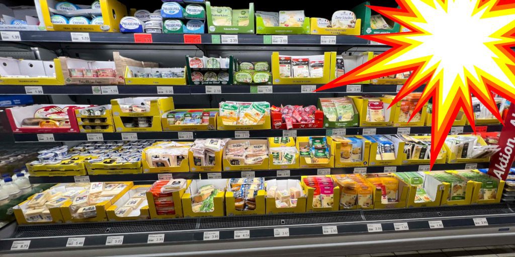 Es nimmt kein Ende! Kunden von Aldi, Lidl &amp; Co. können vor Kühlregal nur den Kopf schütteln