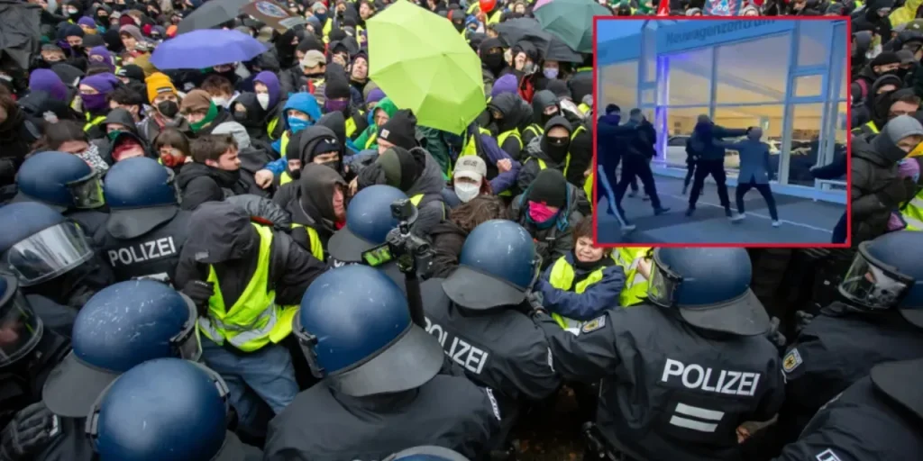 Proteste a Giessen si trasformano in scontro violento