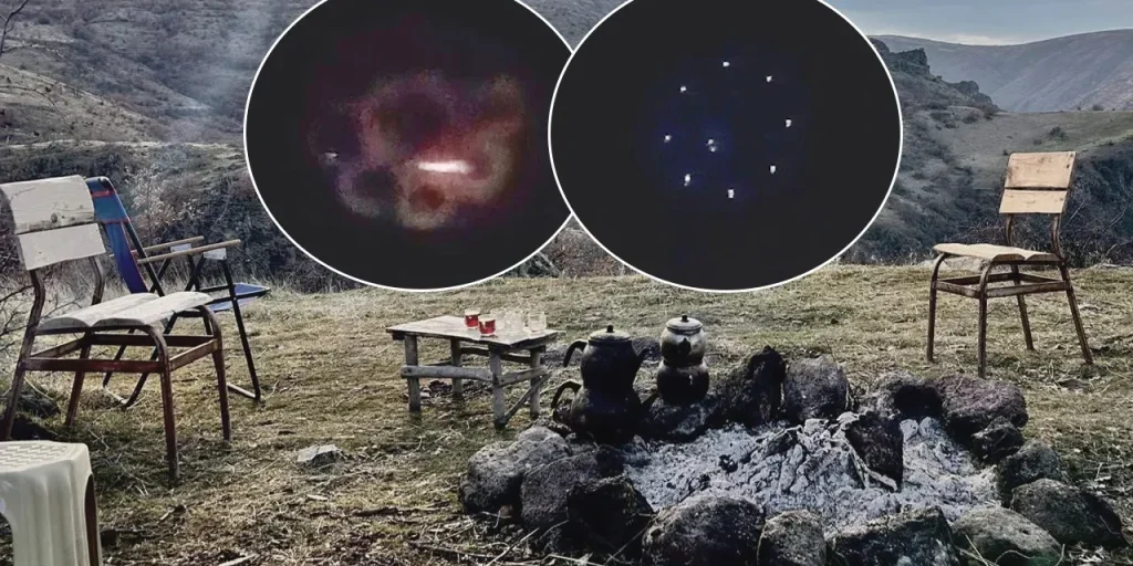 Due amici a Ankara avvistano luci gialle in fila sul cielo notturno