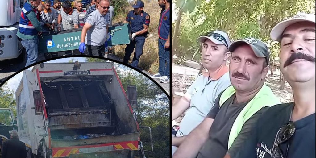 Antalya'da çöp kamyonunda kanlı kavga! Mesai arkadaşını boğazından bıçaklayıp kaçtı, polis peşinde