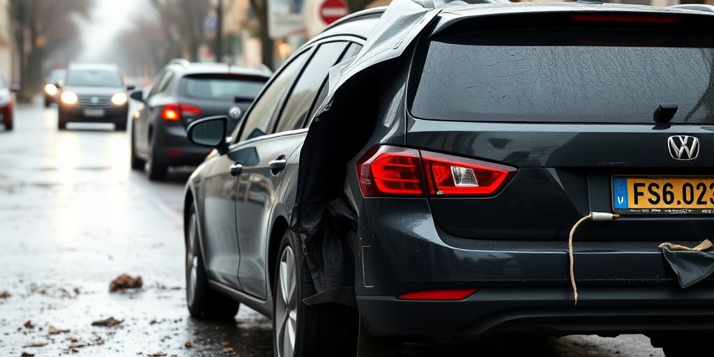 Avellino: rami caduti su tre auto, uomo malore subito dopo aver lasciato la vettura