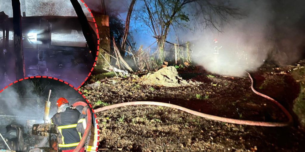 Fulmine a Bartın: incendio in un garage, trattore e camion in fiamme