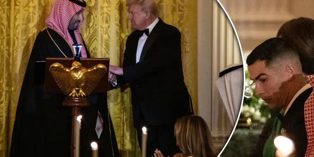 Trump ospita una cena al White House con Mohammed bin Salman e Cristiano Ronaldo