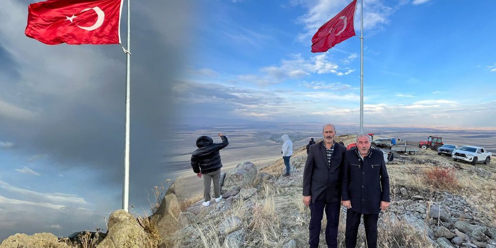 Bir köyün 20 yıllık hayali gerçek oldu! Ermenistan sınırına Türk bayrağı diktiler