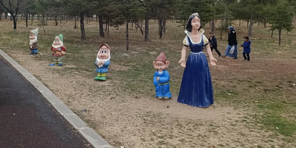 Tre figure di Biancaneve rubate nel parco di Afyonkarahisar