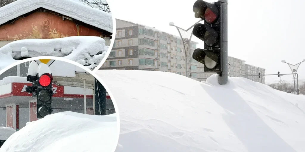 Neve di 4,26 metri copre Bitlis: case, semafori e veicoli sotto il manto nevoso