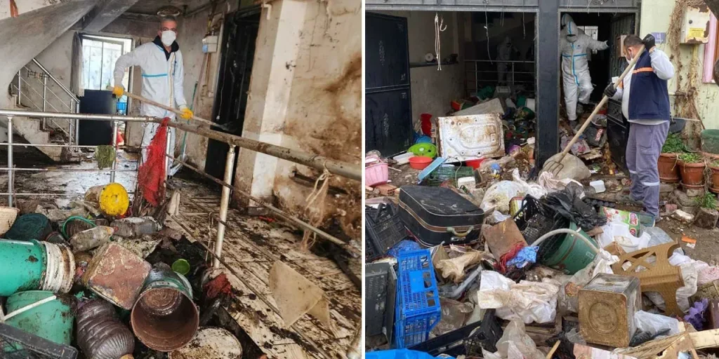 Nilüfer: nove camion di rifiuti rimossi da casa a due piani dopo intervento di pulizia