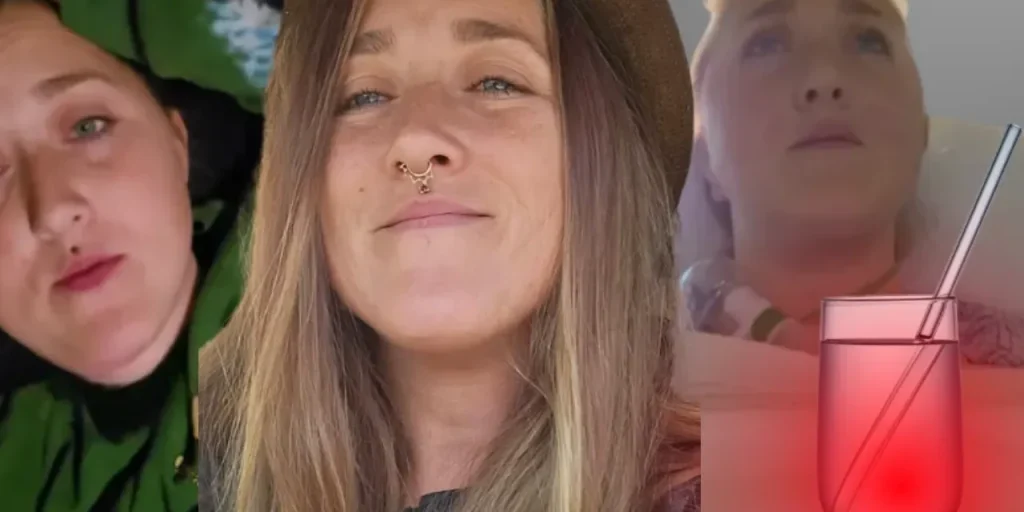Influencer Breezie O'Brien vomita sangue dopo aver ingerito frammento di vetro da pipetta.