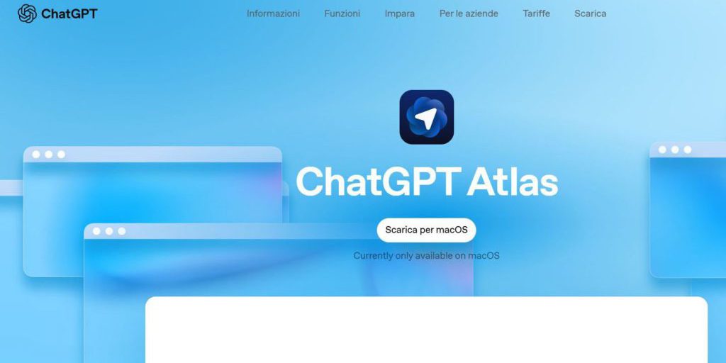 OpenAI lancia ChatGPT Atlas, il nuovo browser web che sfida Chrome con l'intelligenza artificiale