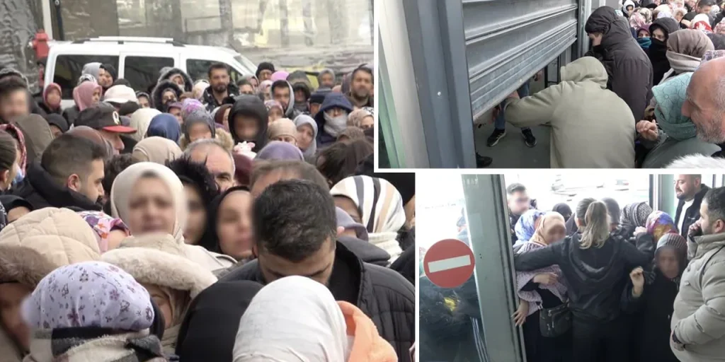 Nuovo negozio a Bursa attira code di clienti con prodotti a partire da 100 lira turca