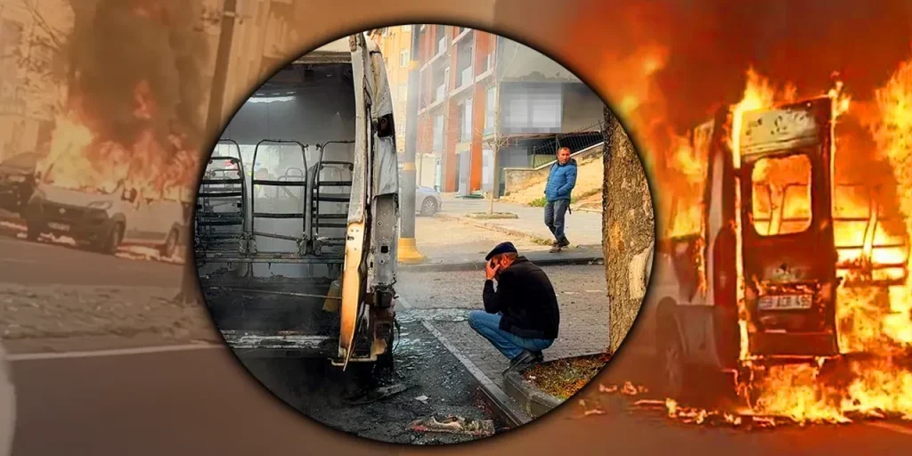 Incendio distrugge autobus scolastico a Sivas, nessun passeggero a bordo