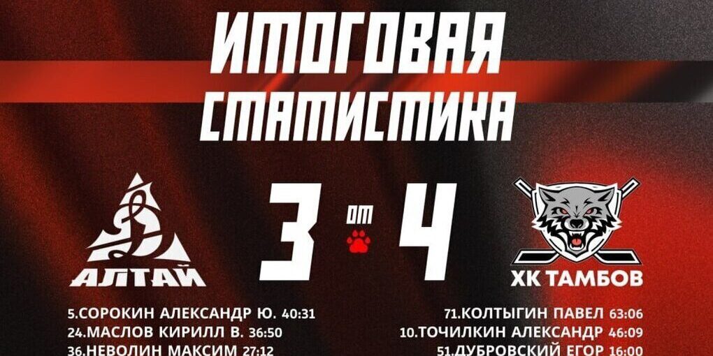 Vittoria Tesa per la Squadra di Hockey Tambov contro Dinamo-Alta