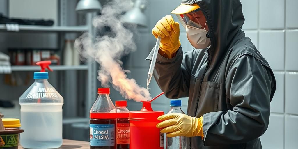 Questo puoi farlo: separare prodotti chimici pericolosi in contenitori chiusi e ventilati