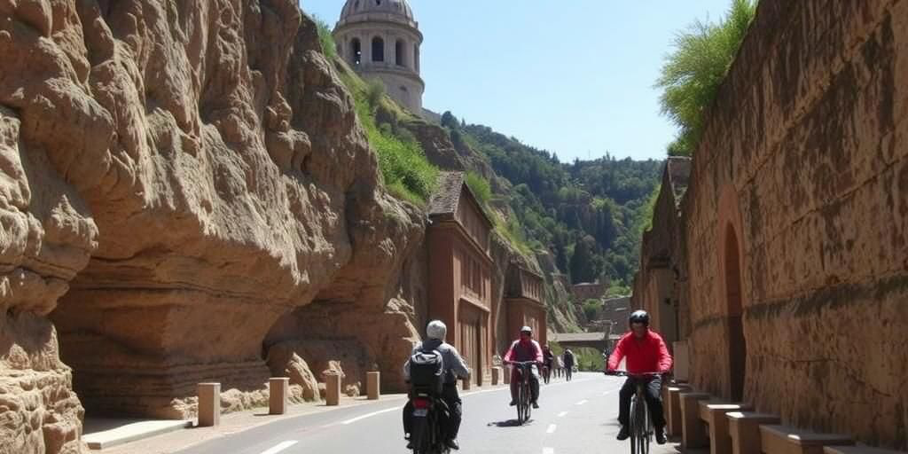 Sentiero verso le grotte di Sant'Eustachio riaperto: pedoni e ciclisti autorizzati, veicoli vietati