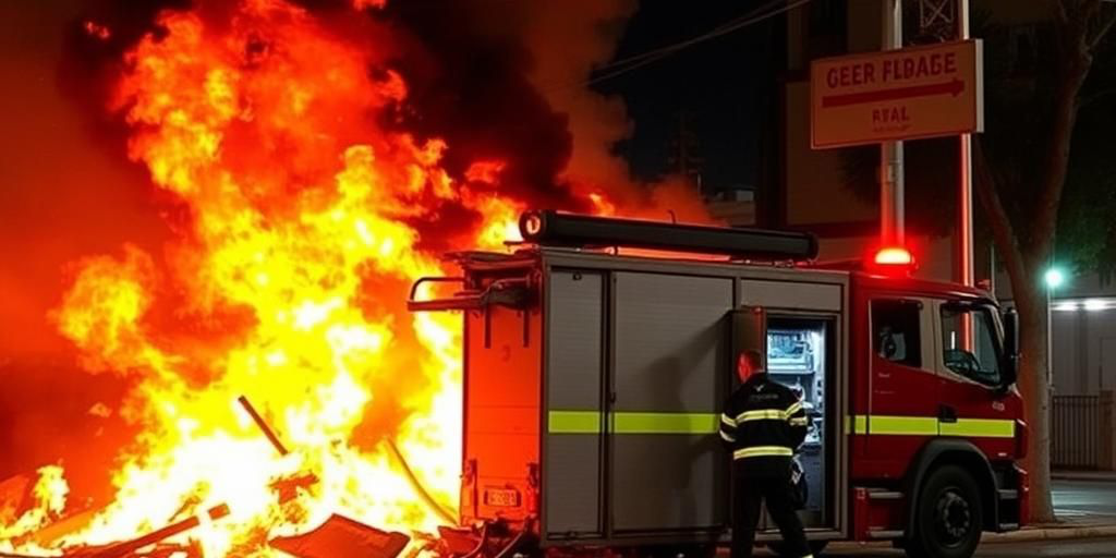 Incendio al deposito Brt Bartolini a Taranto: 17 furgoni distrutti e 8 danneggiati