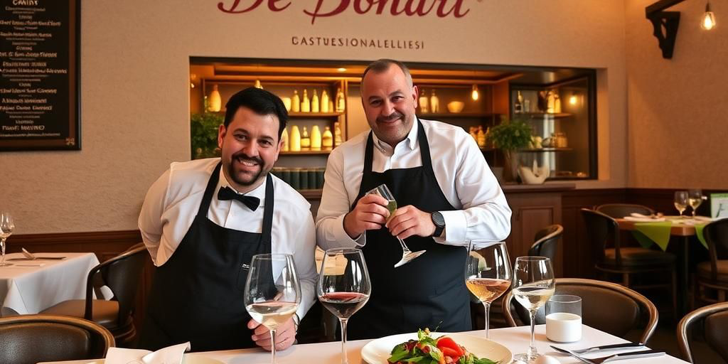 Apertura del nuovo ristorante De Bonart al Deschevaliers: presentazione di Costanzo Jannotti Pecci e Nino Di Costanzo