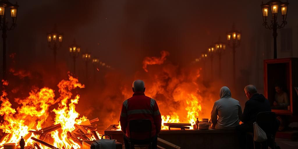 Sit-in dopo incendio: il sindaco chiede la riapertura delle attività