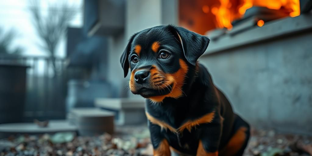 Incendio in appartamento di Rutigliano: cucciolo di rottweiler muore a causa di intossicazione, anziani fuggono in salvo