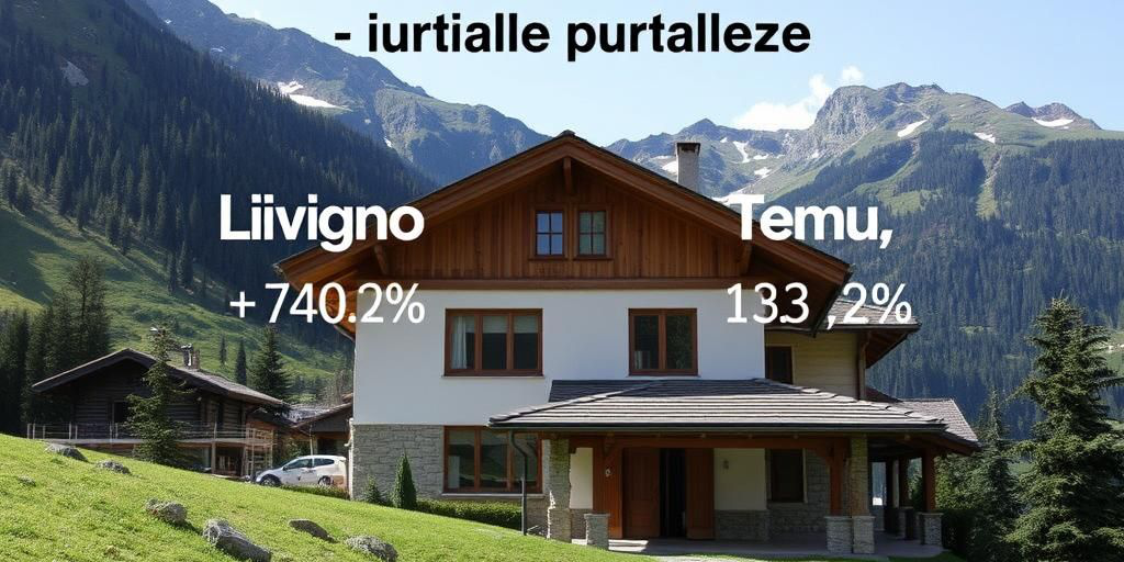 Prezzi delle case in montagna lombarda salgono del 7,3 %: Livigno +40 %, Temù +13,6 %