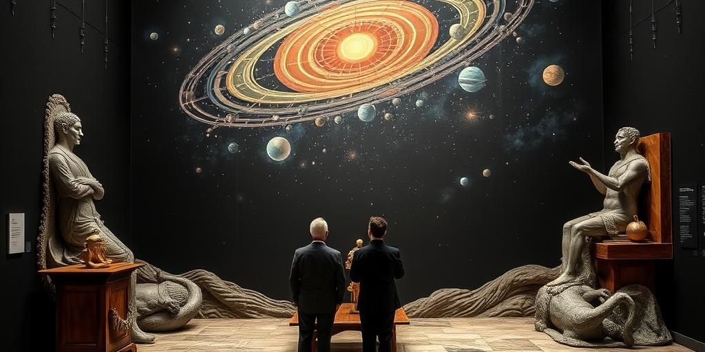 Pechino apre al pubblico l’esposizione “Passato e futuro” con oggetti astronomici antichi e sculture sospese