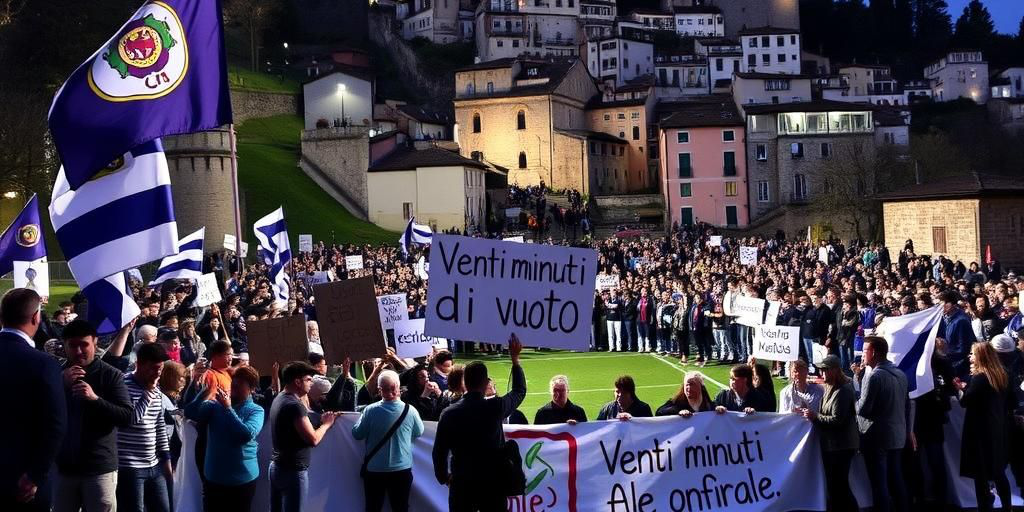 Fiorentina: la Curva Fiesole protesta contro l'Udinese con slogan “Venti minuti di vuoto”