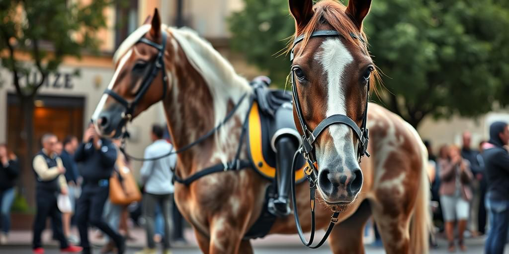 Egidio, il cavallo più anziano della Polizia Municipale di Firenze, si ritira dopo 10 anni di servizio