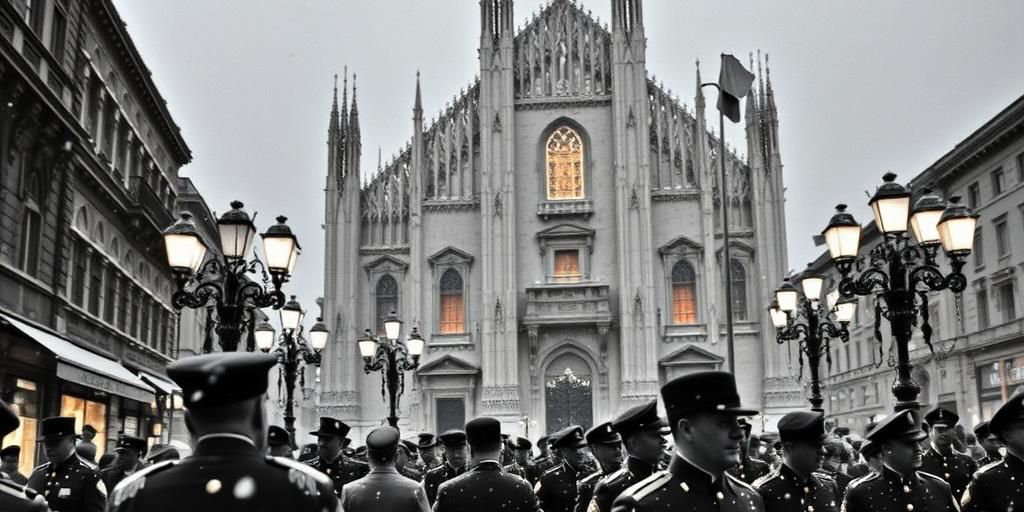 Milano 1925: neve, salari bassi e visita di Mussolini