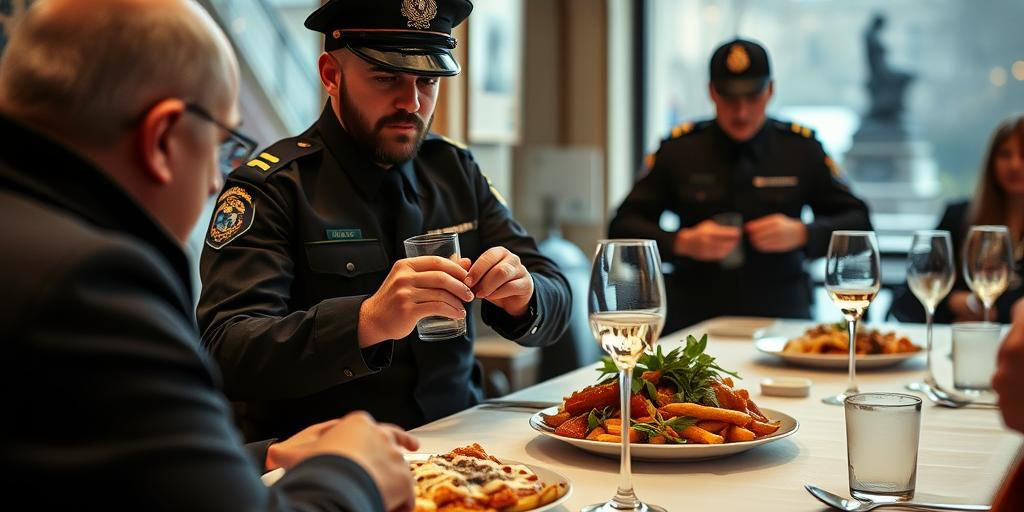 Boomdabash e la polizia partecipano a pranzo solidale a Mesagne per i bisognosi