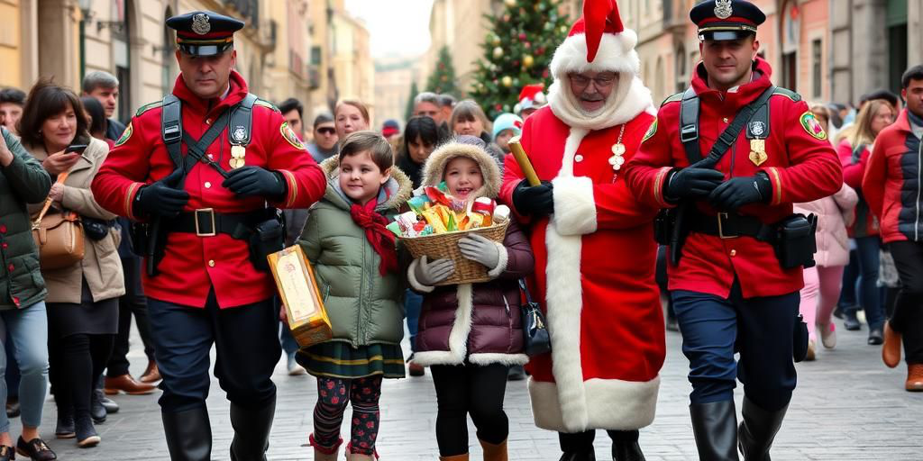 Babbo Natale e cadetti dei Carabinieri portano doni ai bambini del Gemelli di Roma