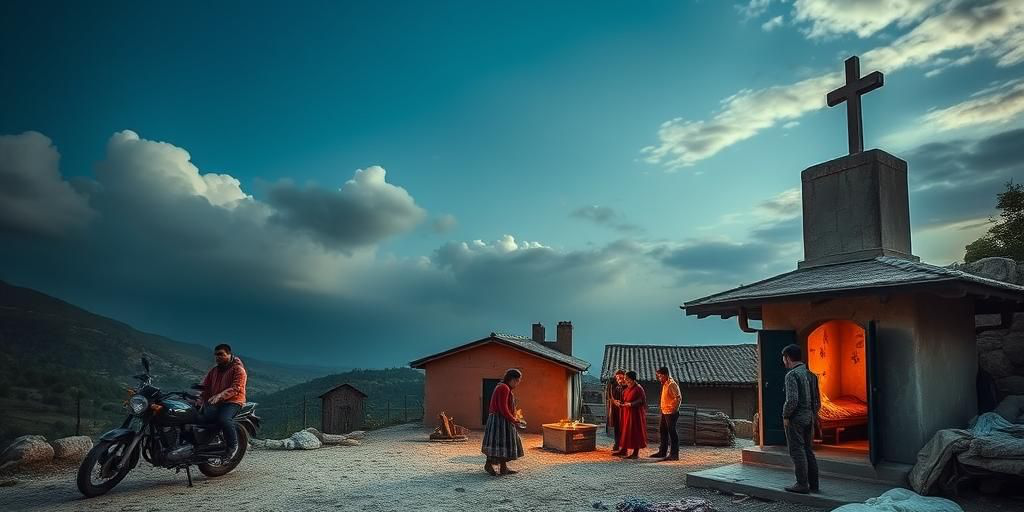Presepe di Foggia che mostra la vita quotidiana nelle zone di guerra