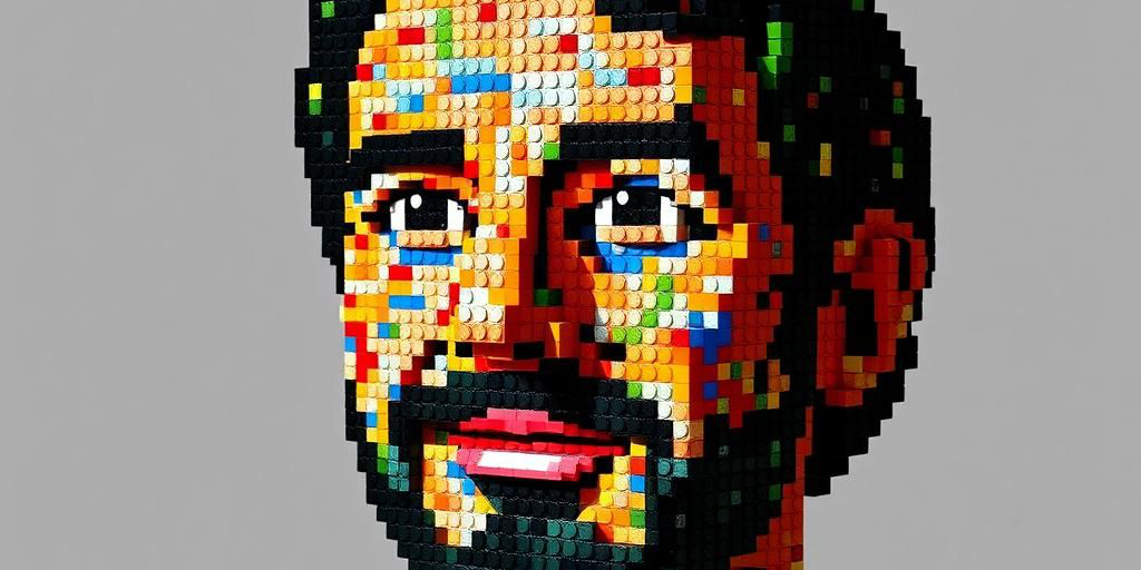 Lampis crea un mosaico Lego di Gianfranco Zola