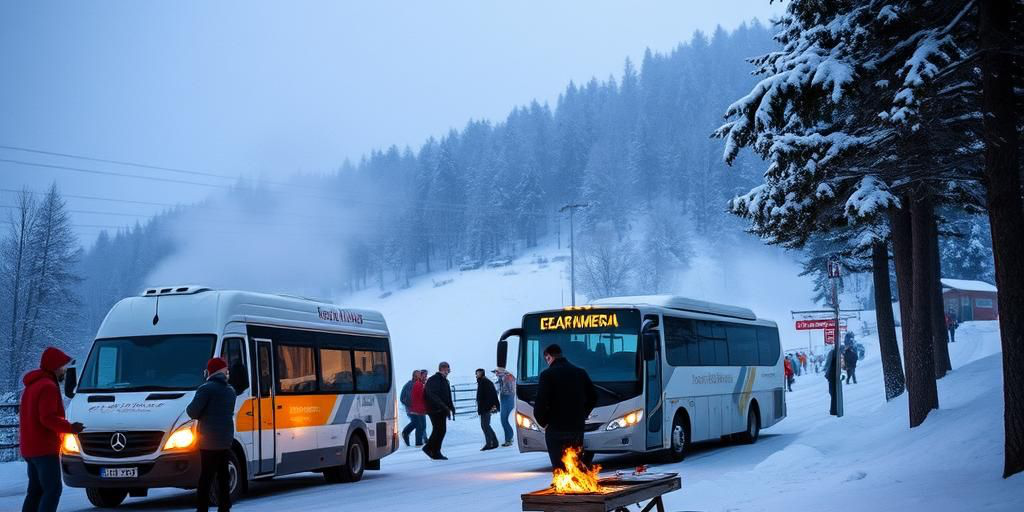Roccaraso: 10.000 visitatori napoletani, 220 autobus e barbecue sulla neve