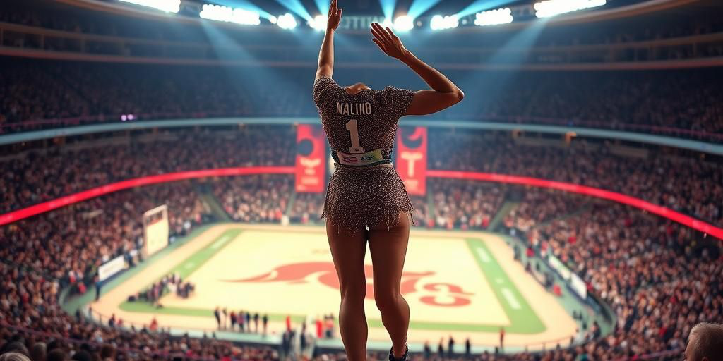 Sabrina Impacciatore al palco dell'apertura dei Giochi Olimpici Milano-Cortina