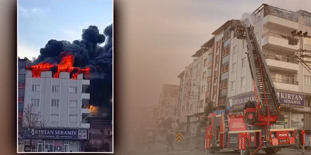 Incendio a Gaziantep: edificio di quattro piani spento dopo un'ora, indagine in corso