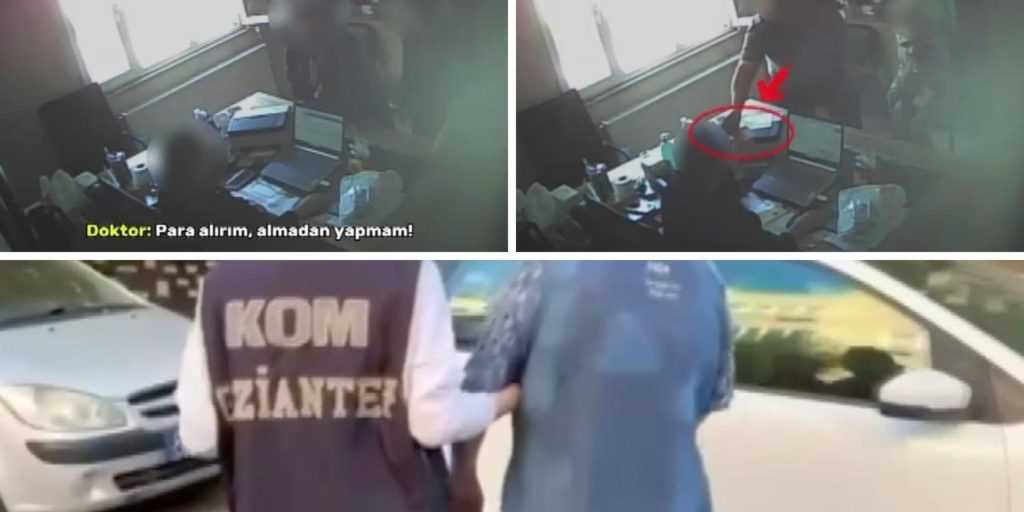Gaziantep'te doktorun para karşılığı sahte rapor pazarlığı kamerada!