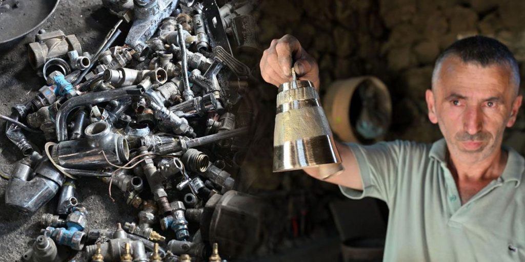 Gümüşhane'de üretiliyor, Avrupa'ya satılıyor! Hurda musluklar zile dönüştü