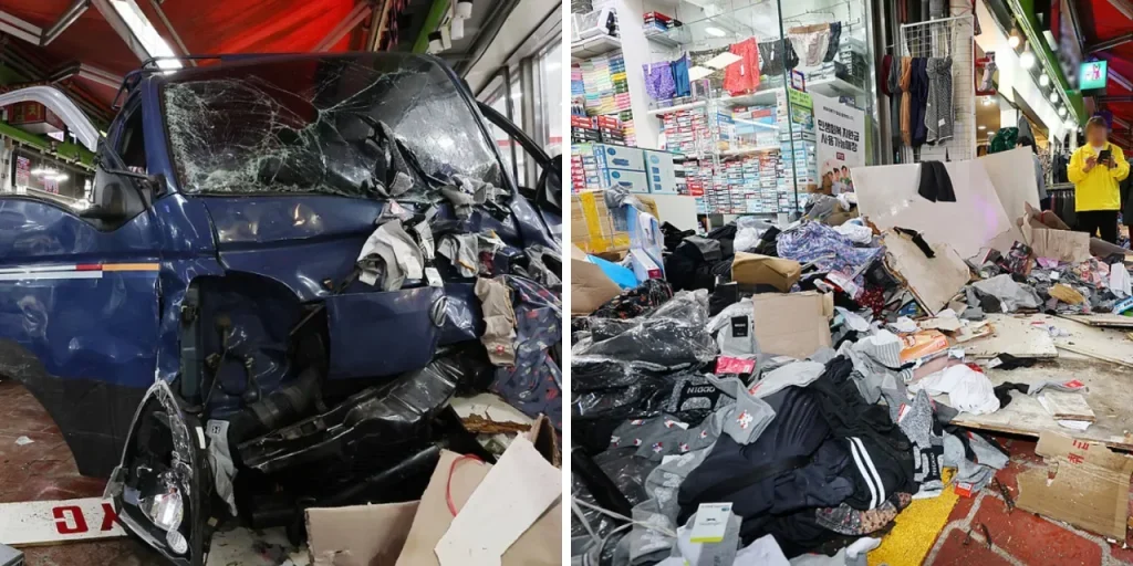 Incidente mortale in Corea del Sud: un pick-up si schianta contro un negozio, 2 morti e 18 feriti